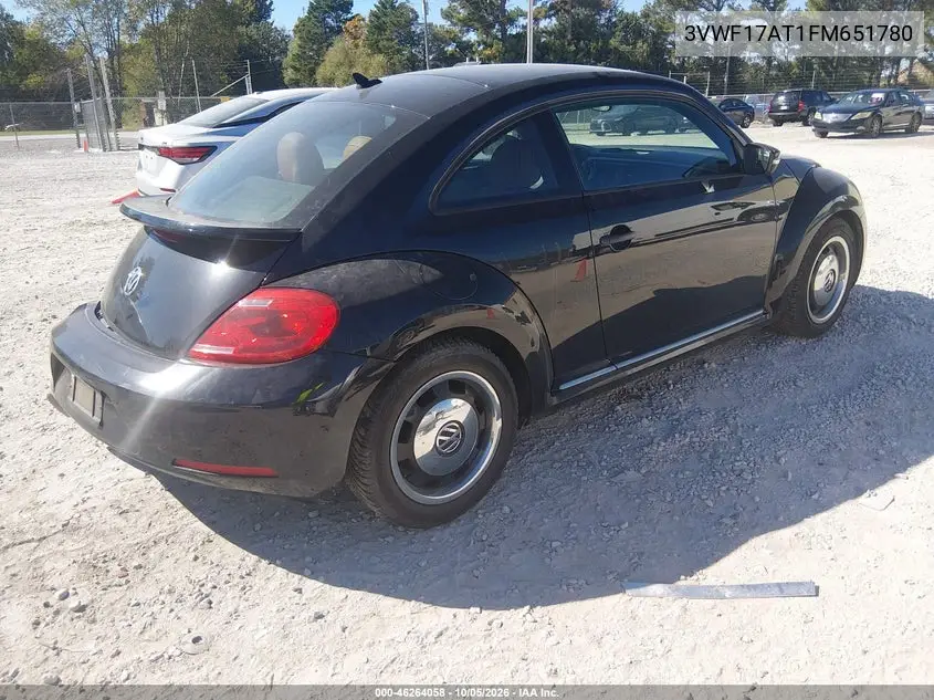 2015 VOLKSWAGEN BEETLE VIN 3VWF17AT1FM651780 — фото 4