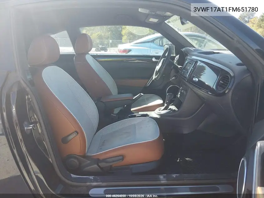 2015 VOLKSWAGEN BEETLE VIN 3VWF17AT1FM651780 — фото 5