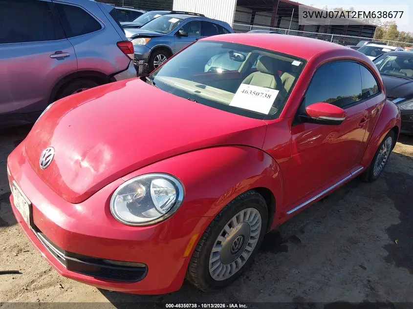 2015 VOLKSWAGEN BEETLE VIN 3VWJ07AT2FM638677 — фото 2