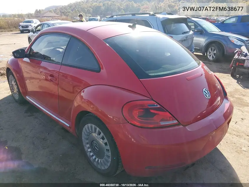 2015 VOLKSWAGEN BEETLE VIN 3VWJ07AT2FM638677 — фото 3