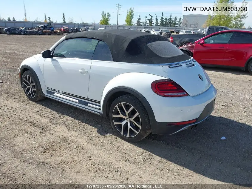 2018 VOLKSWAGEN BEETLE VIN 3VWTDAAT6JM508730 — фото 3