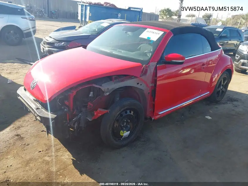 2018 VOLKSWAGEN BEETLE VIN 3VW5DAAT9JM515874 — фото 2