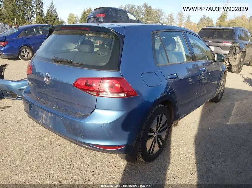 2015 VOLKSWAGEN E GOLF VIN WVWPP7AU3FW902829 — фото 4
