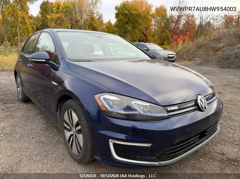 VOLKSWAGEN E GOLF 2017, VIN WVWPR7AU8HW954003