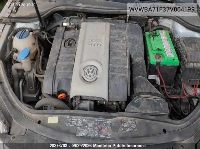2007 VOLKSWAGEN EOS VIN WVWBA71F37V004199 — фото 10