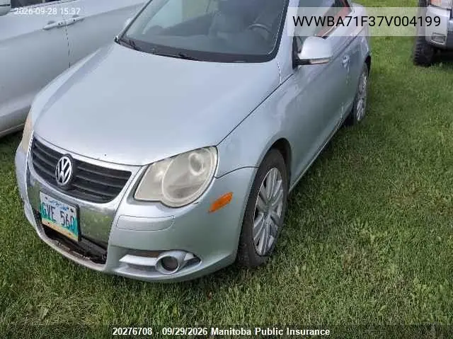 2007 VOLKSWAGEN EOS VIN WVWBA71F37V004199 — фото 2