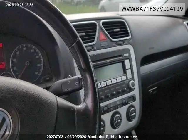 2007 VOLKSWAGEN EOS VIN WVWBA71F37V004199 — фото 5
