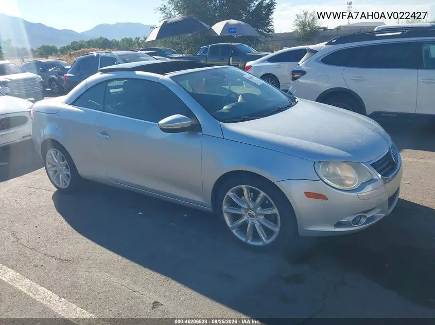 VOLKSWAGEN EOS 2010, VIN WVWFA7AH0AV022427