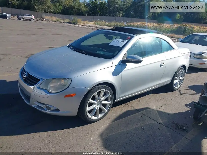 2010 VOLKSWAGEN EOS VIN WVWFA7AH0AV022427 — фото 2