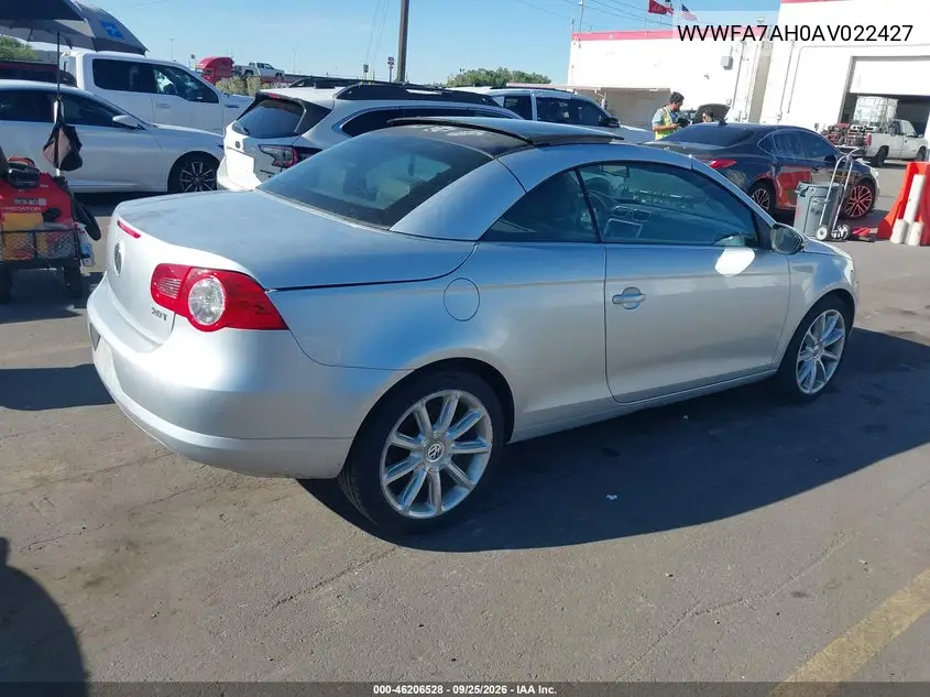 2010 VOLKSWAGEN EOS VIN WVWFA7AH0AV022427 — фото 4