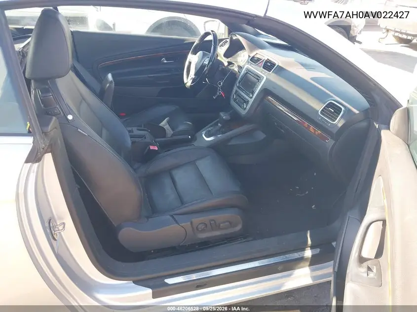2010 VOLKSWAGEN EOS VIN WVWFA7AH0AV022427 — фото 5