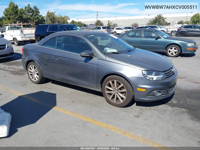 VOLKSWAGEN EOS 2012, VIN WVWBW7AHXCV005511