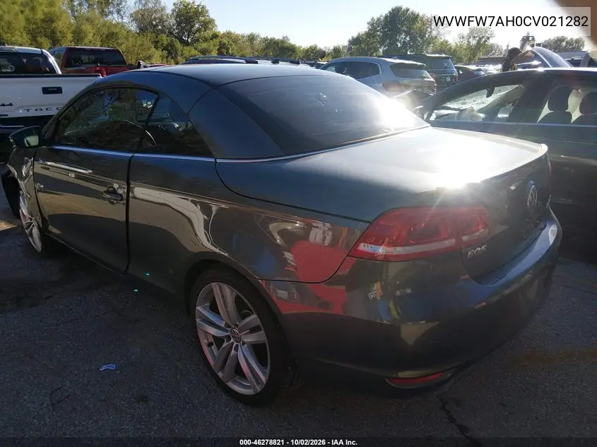 2012 VOLKSWAGEN EOS VIN WVWFW7AH0CV021282 — фото 3
