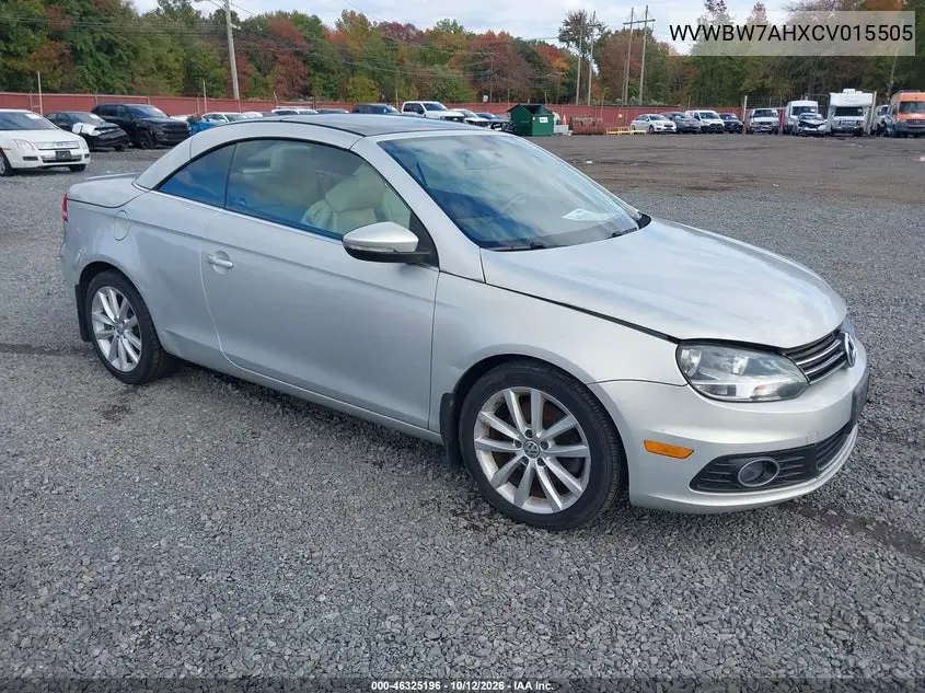VOLKSWAGEN EOS 2012, VIN WVWBW7AHXCV015505