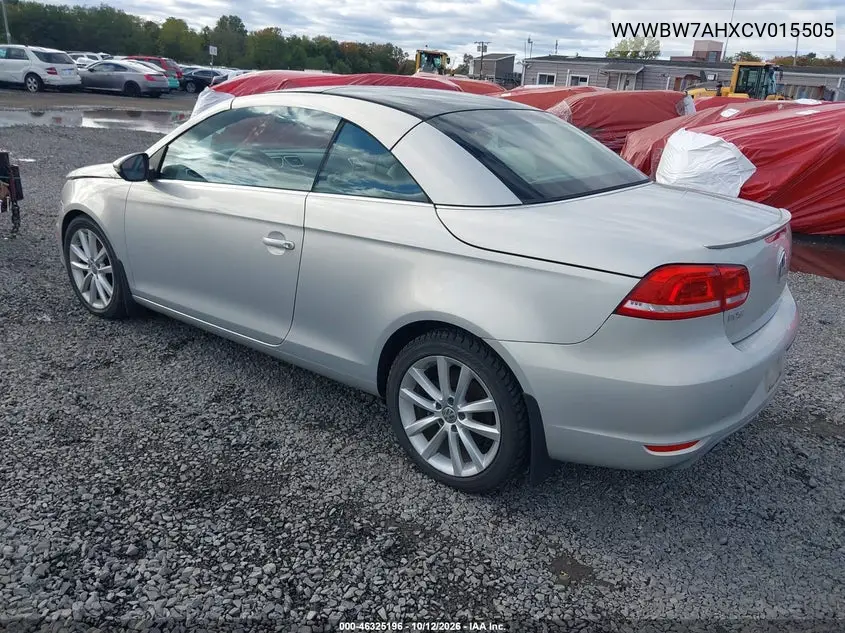 2012 VOLKSWAGEN EOS VIN WVWBW7AHXCV015505 — фото 3