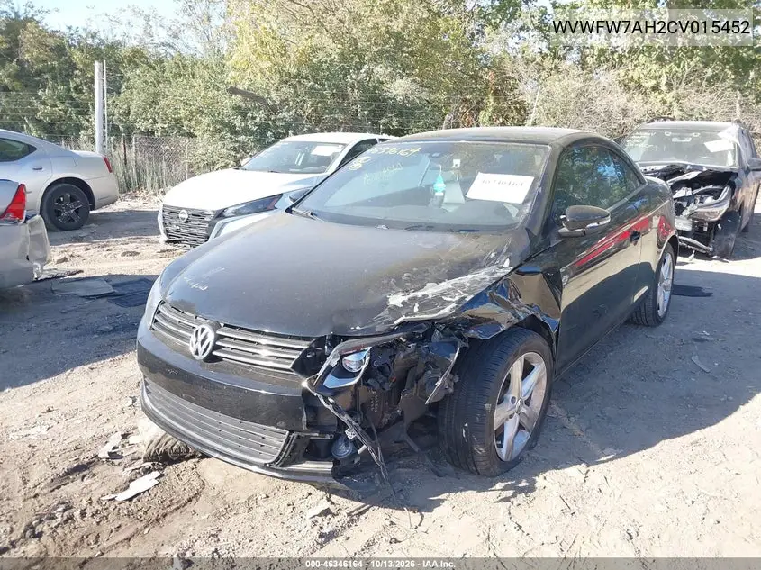 2012 VOLKSWAGEN EOS VIN WVWFW7AH2CV015452 — фото 2