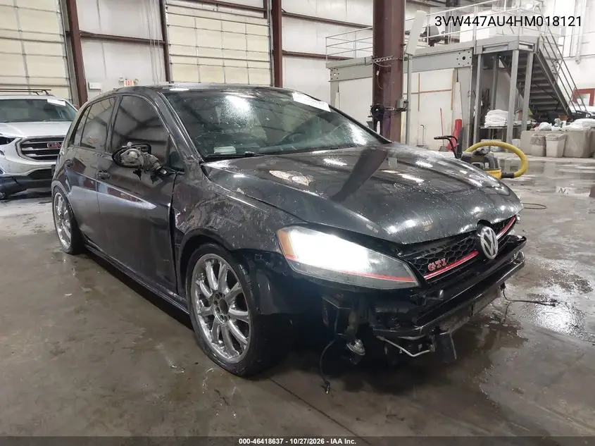 VOLKSWAGEN GOLF GTI 2017, VIN 3VW447AU4HM018121