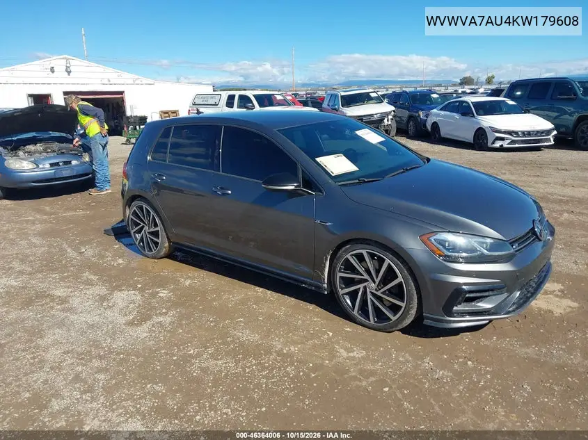 VOLKSWAGEN GOLF R 2019, VIN WVWVA7AU4KW179608