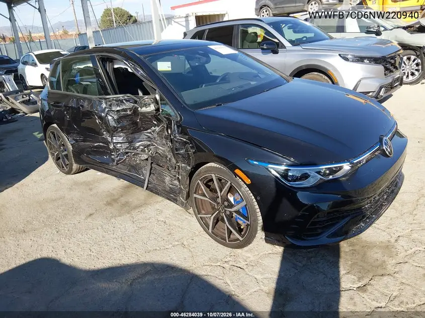 VOLKSWAGEN GOLF R 2022, VIN WVWFB7CD6NW220940