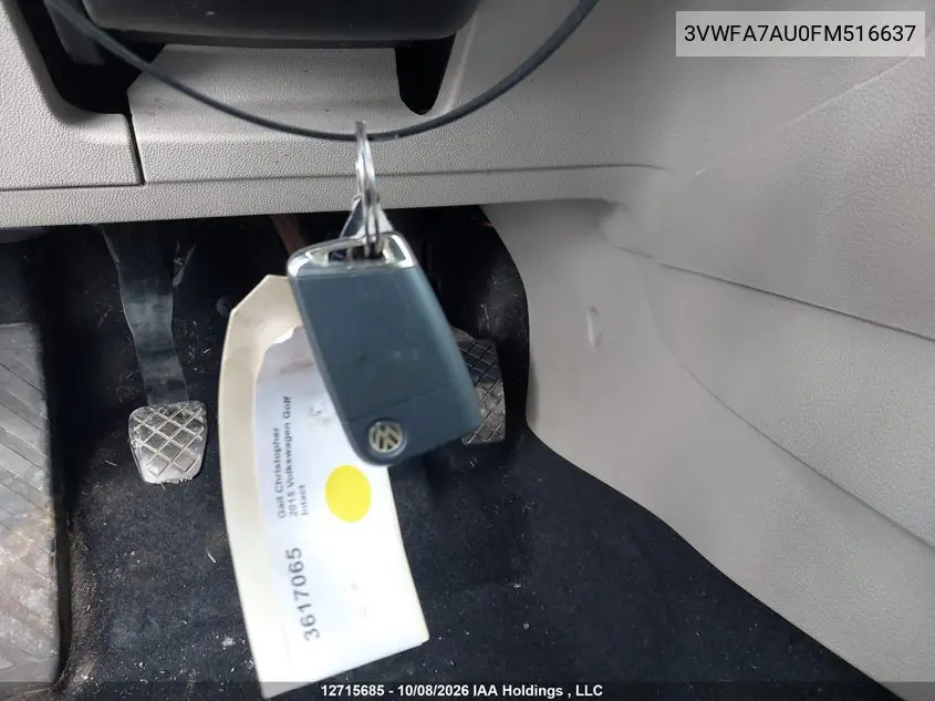 2015 VOLKSWAGEN GOLF SPORTSVAN VIN 3VWFA7AU0FM516637 — фото 11