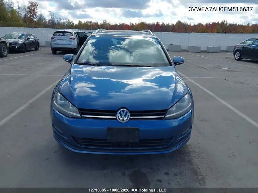 2015 VOLKSWAGEN GOLF SPORTSVAN VIN 3VWFA7AU0FM516637 — фото 12