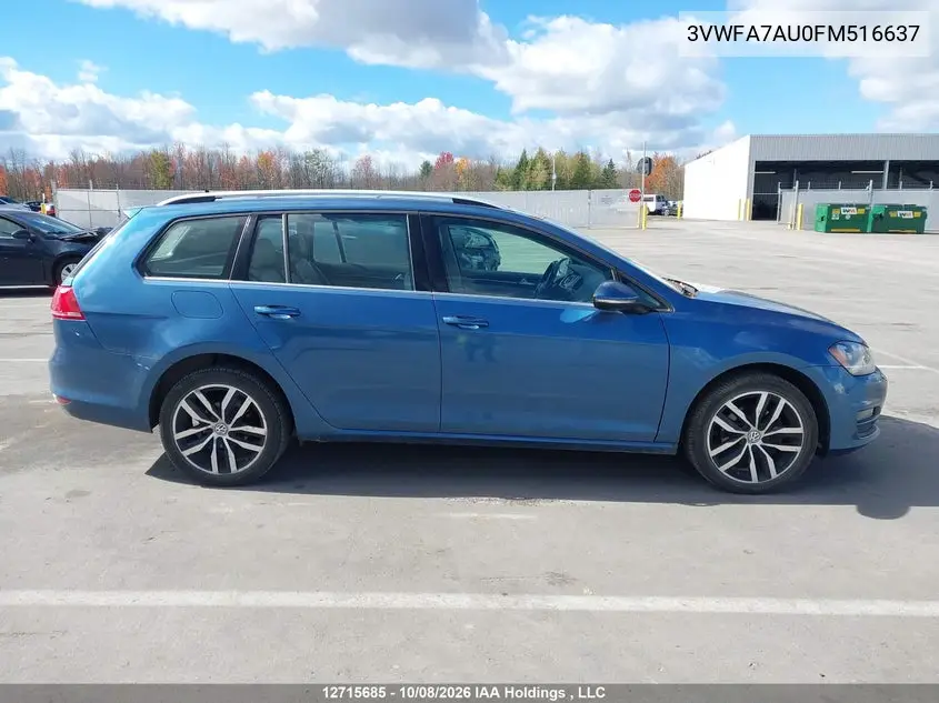 2015 VOLKSWAGEN GOLF SPORTSVAN VIN 3VWFA7AU0FM516637 — фото 13