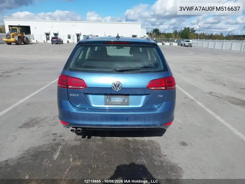 2015 VOLKSWAGEN GOLF SPORTSVAN VIN 3VWFA7AU0FM516637 — фото 16