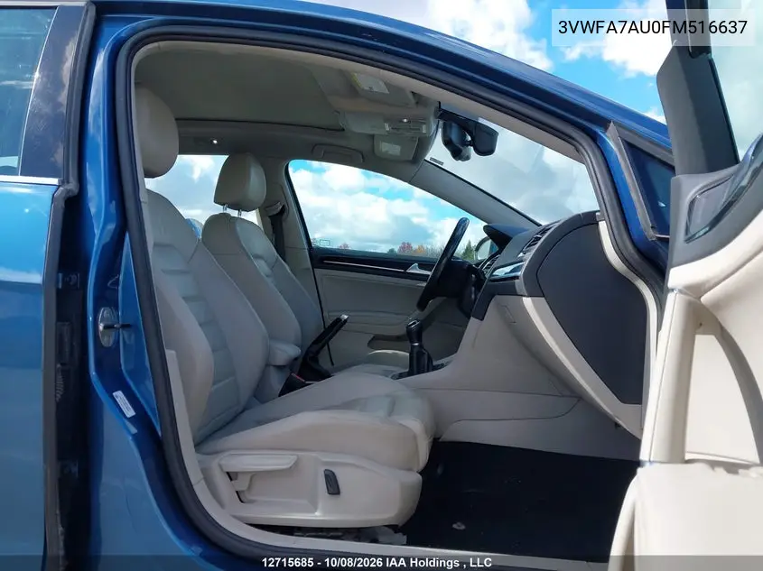 2015 VOLKSWAGEN GOLF SPORTSVAN VIN 3VWFA7AU0FM516637 — фото 5
