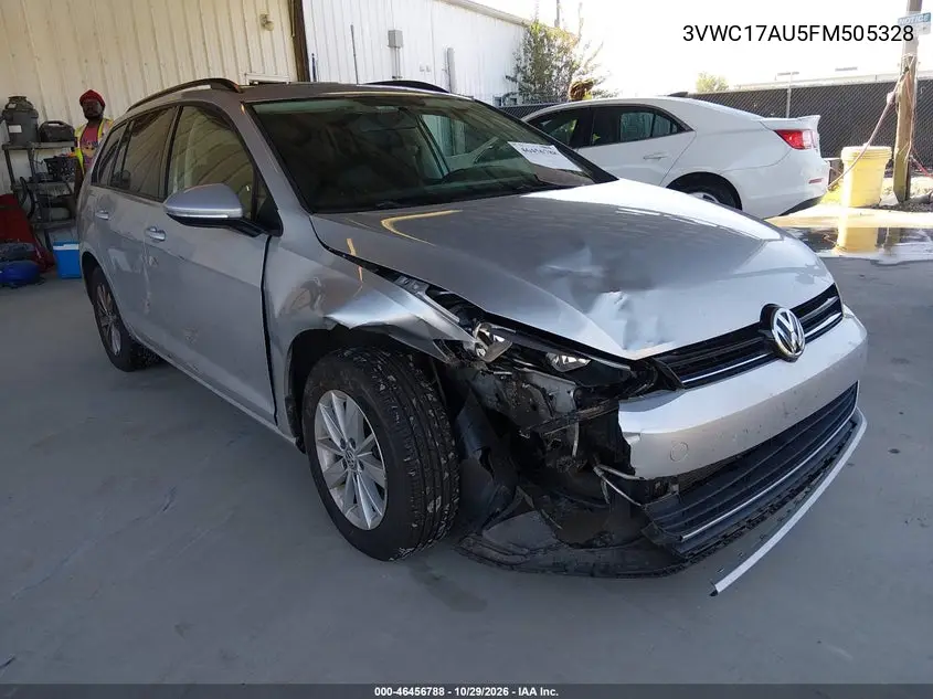 VOLKSWAGEN GOLF SPORTSVAN 2015, VIN 3VWC17AU5FM505328