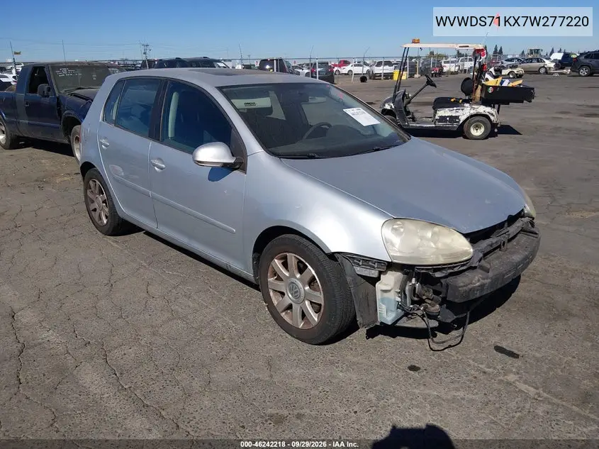 VOLKSWAGEN GOLF 2007, VIN WVWDS71KX7W277220