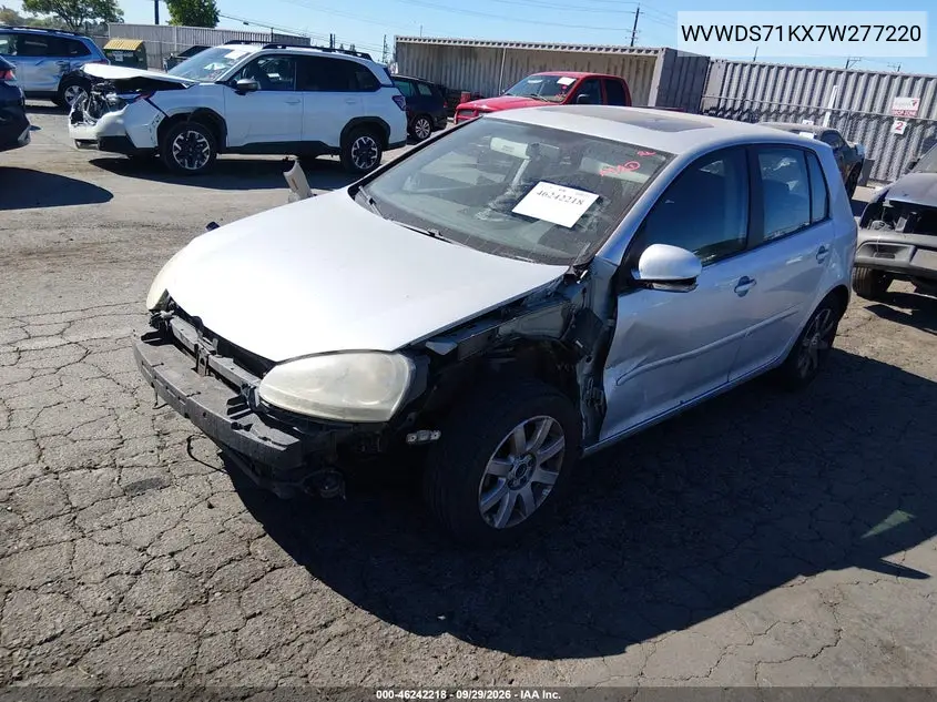 2007 VOLKSWAGEN GOLF VIN WVWDS71KX7W277220 — фото 2
