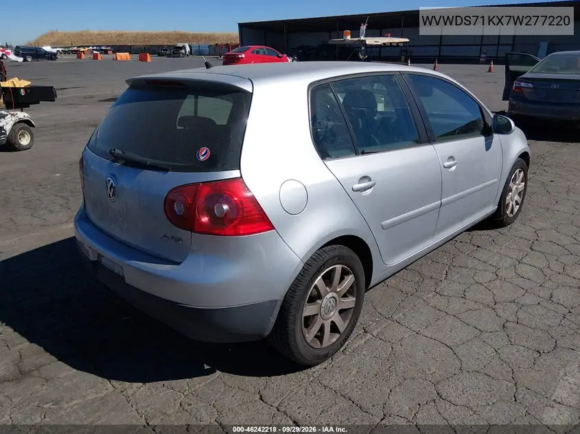 2007 VOLKSWAGEN GOLF VIN WVWDS71KX7W277220 — фото 4