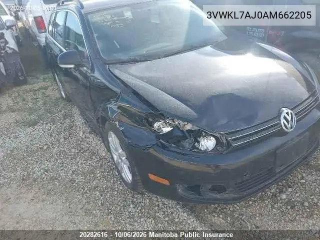 VOLKSWAGEN GOLF 2010, VIN 3VWKL7AJ0AM662205