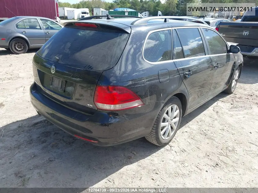 2012 VOLKSWAGEN GOLF VIN 3VWML7AJ8CM712411 — фото 4