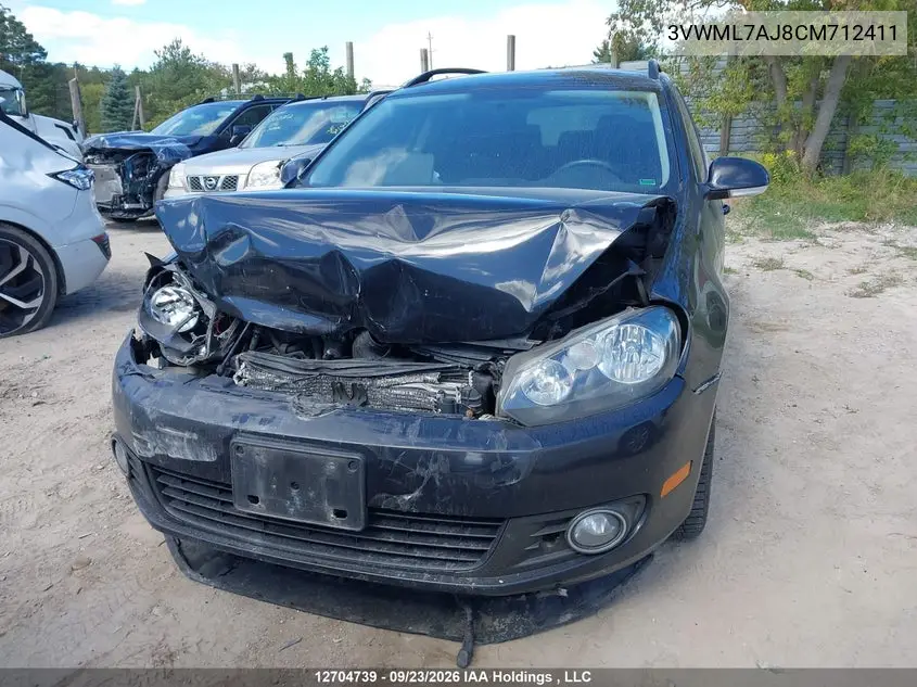2012 VOLKSWAGEN GOLF VIN 3VWML7AJ8CM712411 — фото 6