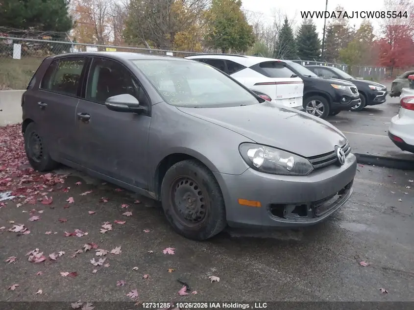 VOLKSWAGEN GOLF 2012, VIN WVWDA7AJ1CW085544