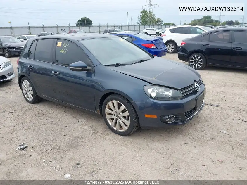 VOLKSWAGEN GOLF 2013, VIN WVWDA7AJXDW132314