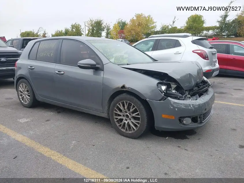 VOLKSWAGEN GOLF 2013, VIN WVWDM7AJ9DW067527