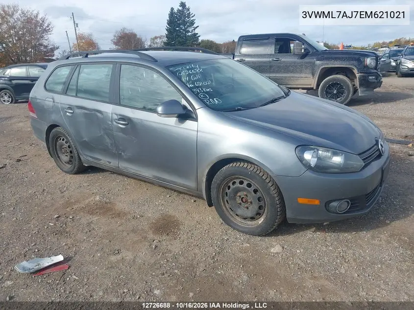 VOLKSWAGEN GOLF 2014, VIN 3VWML7AJ7EM621021