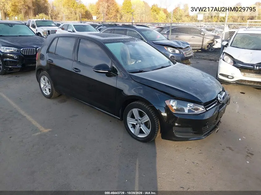 VOLKSWAGEN GOLF 2017, VIN 3VW217AU2HM029795