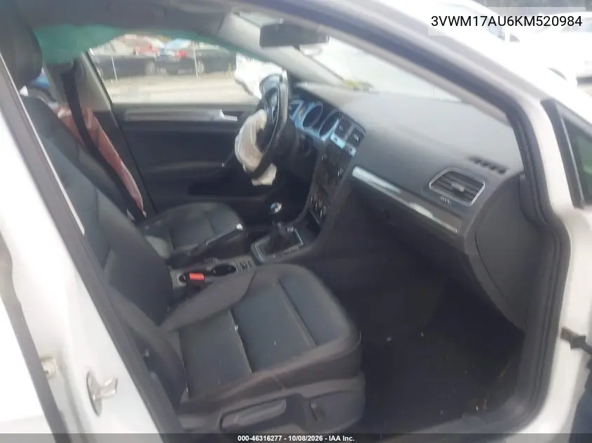 2019 VOLKSWAGEN GOLF VIN 3VWM17AU6KM520984 — фото 5