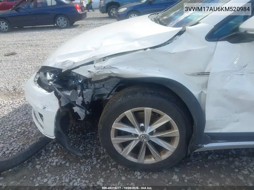 2019 VOLKSWAGEN GOLF VIN 3VWM17AU6KM520984 — фото 6