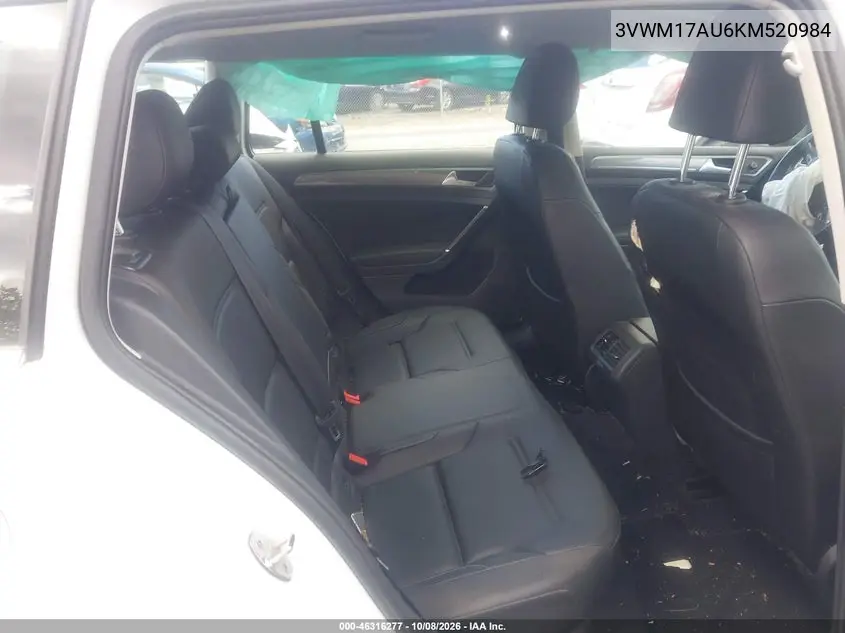 2019 VOLKSWAGEN GOLF VIN 3VWM17AU6KM520984 — фото 8