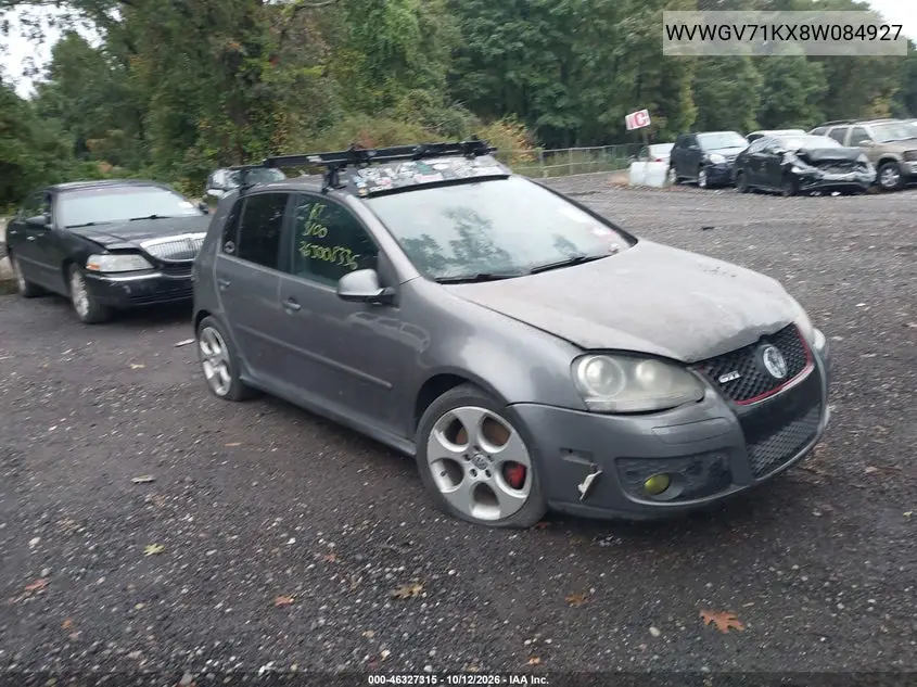VOLKSWAGEN GTI 2008, VIN WVWGV71KX8W084927