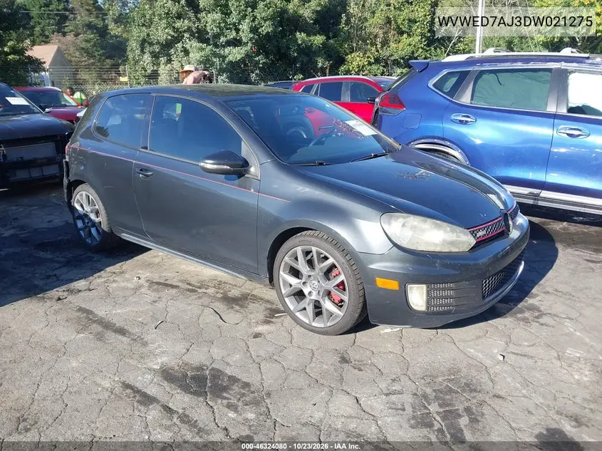 VOLKSWAGEN GTI 2013, VIN WVWED7AJ3DW021275