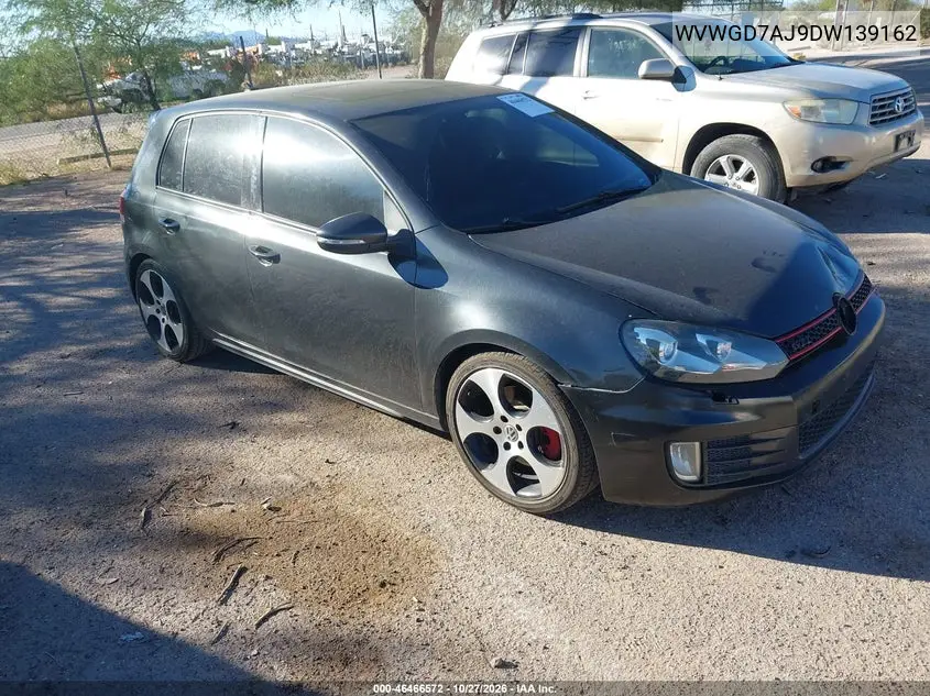 VOLKSWAGEN GTI 2013, VIN WVWGD7AJ9DW139162