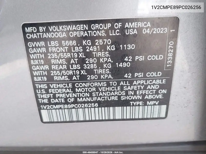 2023 VOLKSWAGEN ID.4 VIN 1V2CMPE89PC026256 — фото 9