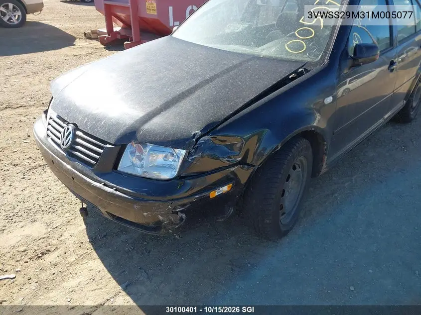 2001 VOLKSWAGEN JETTA VIN 3VWSS29M31M005077 — фото 6