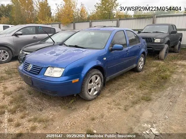 2002 VOLKSWAGEN JETTA VIN 3VWSP29M22M054404 — фото 2
