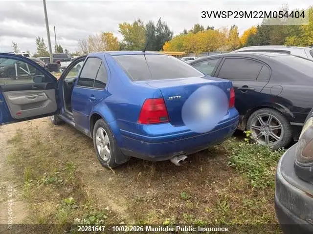 2002 VOLKSWAGEN JETTA VIN 3VWSP29M22M054404 — фото 3
